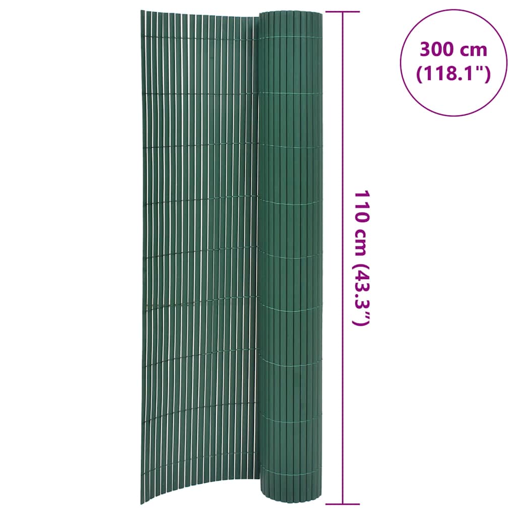 Recinzione da Giardino a Doppio Lato 110x300 cm Verde - homemem39