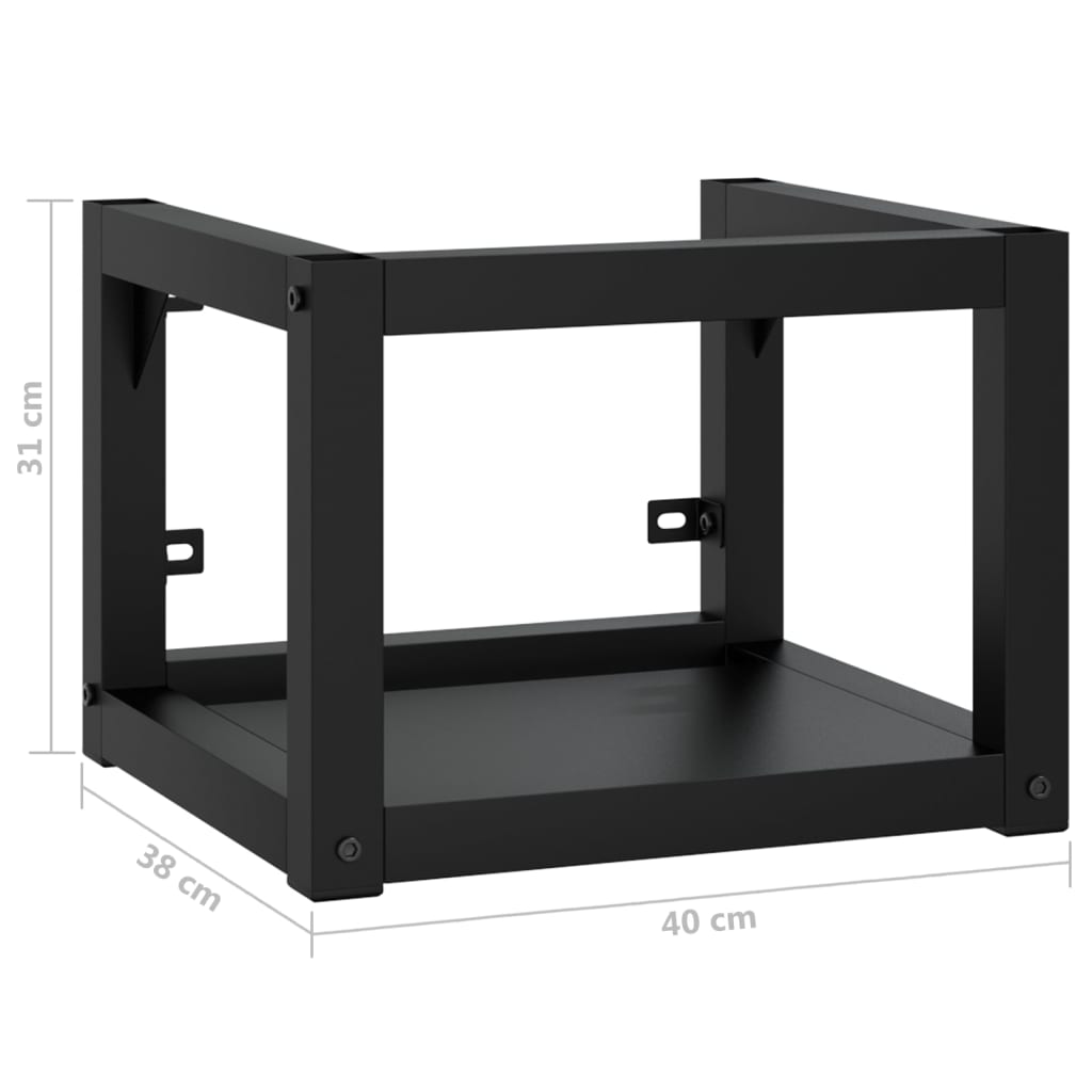 Struttura per Lavabo a Parete Nera 40x38x31 cm in Ferro | homemem39