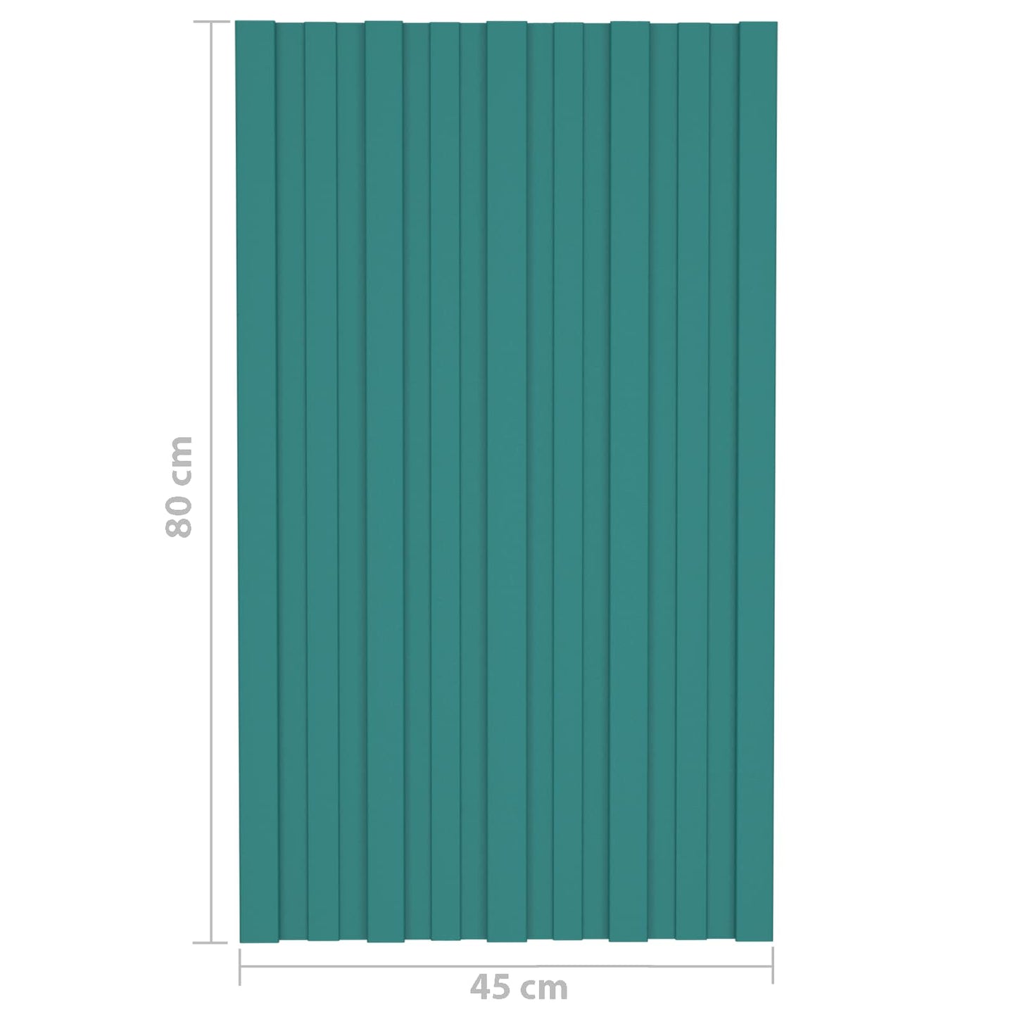 Pannello per tetto 12 pcs Verde 80 x 45 cm Acciaio zincato | homemem39