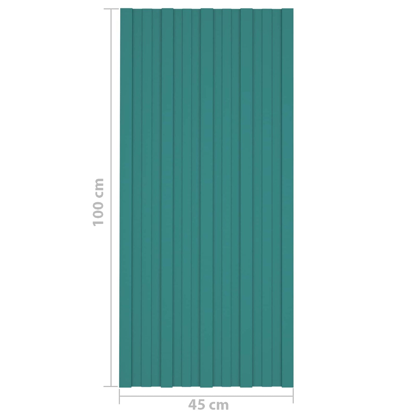 Pannello per tetto 36 pcs Verde 100 x 45 cm Acciaio zincato | homemem39