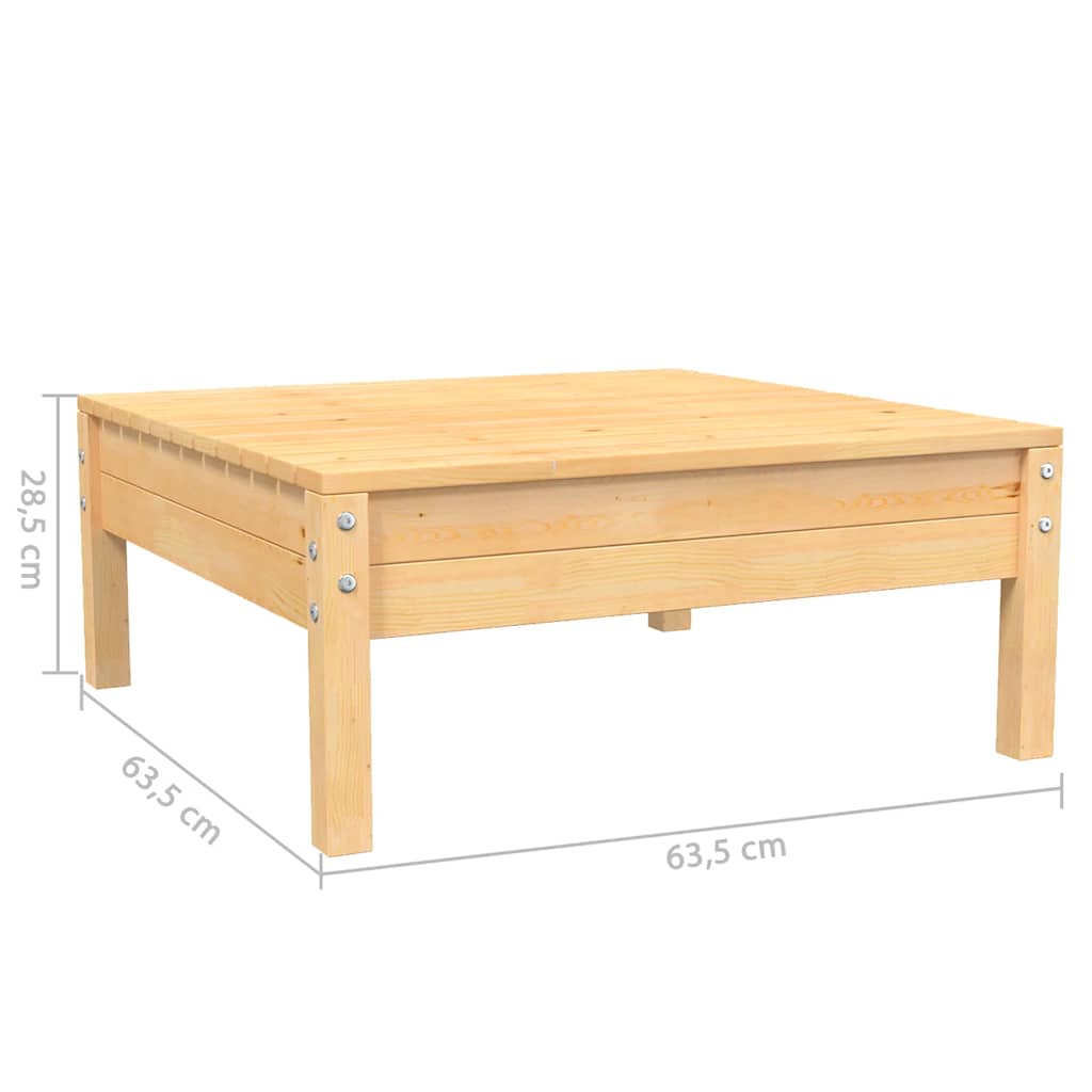 Set Divani da Giardino 3 pz con Cuscini Grigio Massello di Pino