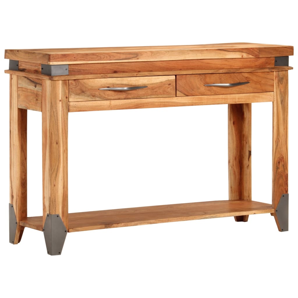 Tavolo Console 110x34x74 cm in Legno Massello di Acacia