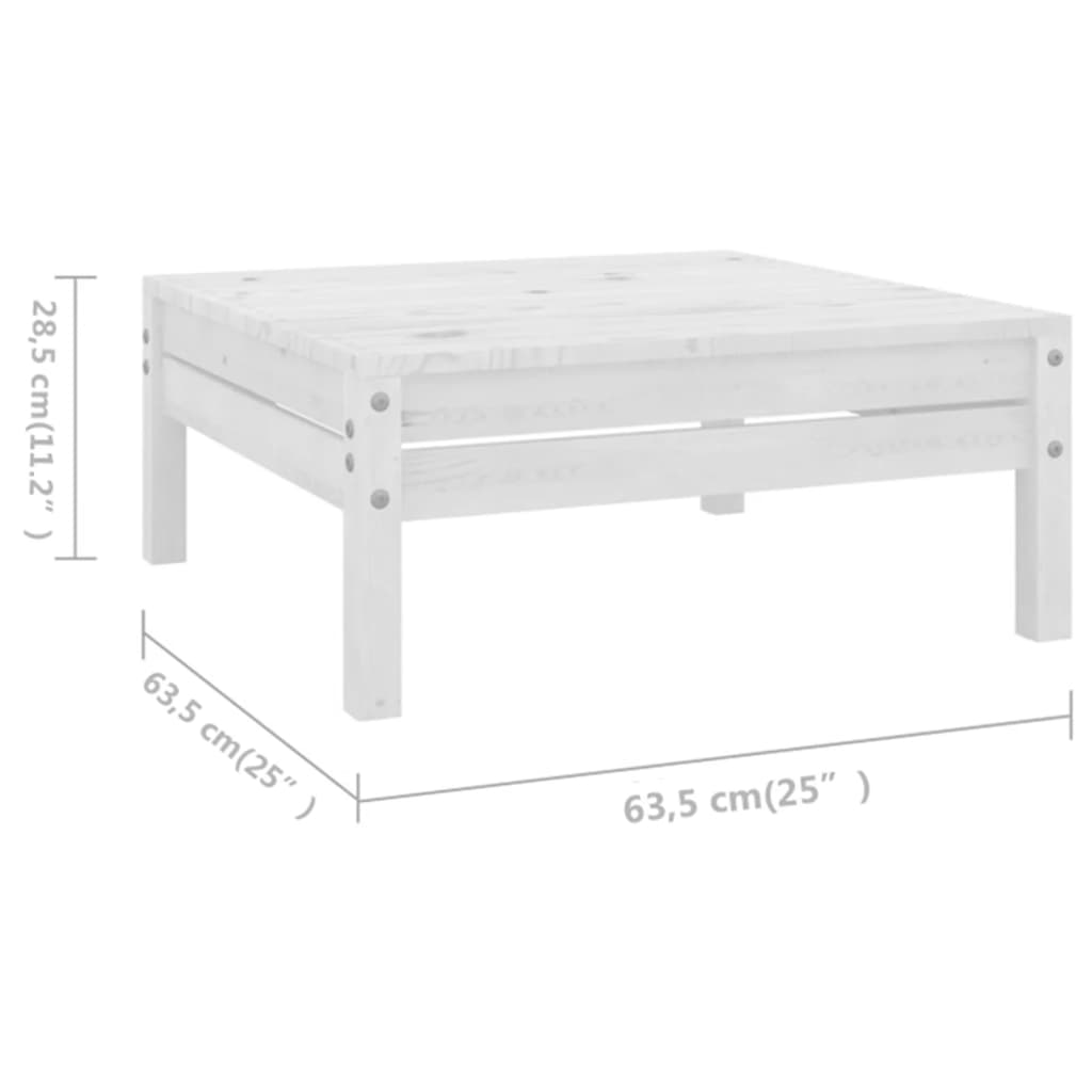 Set Salotto da Giardino 6 pz in Legno Massello di Pino Bianco | homemem39