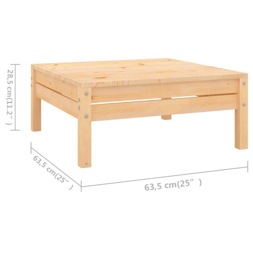 Set Salotto da Giardino 8 pz in Legno Massello di Pino | homemem39