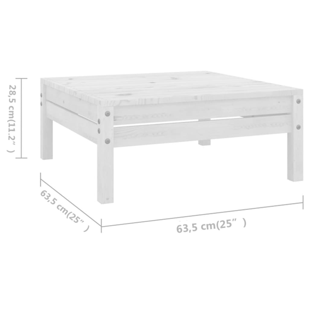 Set Salotto da Giardino 10 pz in Legno Massello di Pino Bianco | homemem39