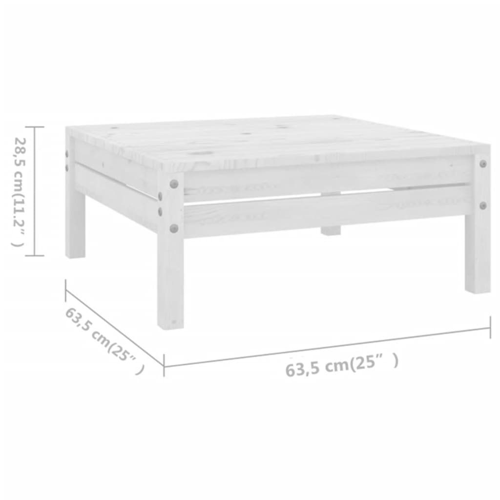 Set Salotto da Giardino 8 pz in Legno Massello di Pino Bianco | homemem39