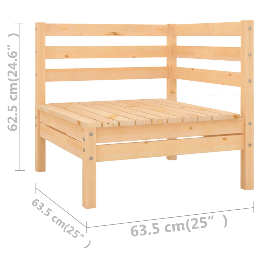 Set Salotto da Giardino 13 pz in Legno Massello di Pino