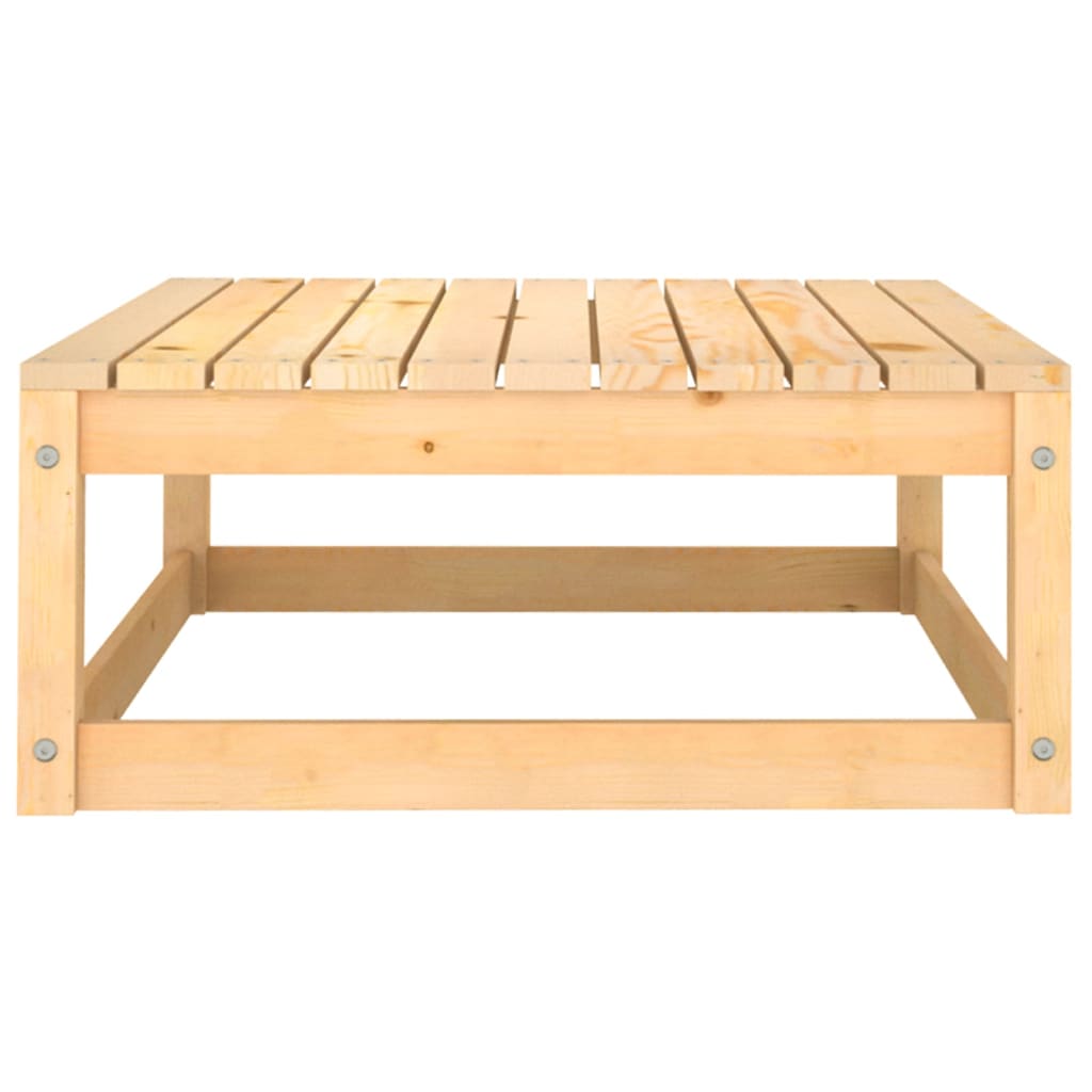Poggiapiedi da Giardino con Cuscini 2 pz Legno Massello di Pino | homemem39