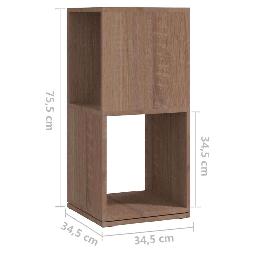 Armadietto Girevole Rovere Sonoma 34,5x34,5x75,5 cm Truciolato | homemem39