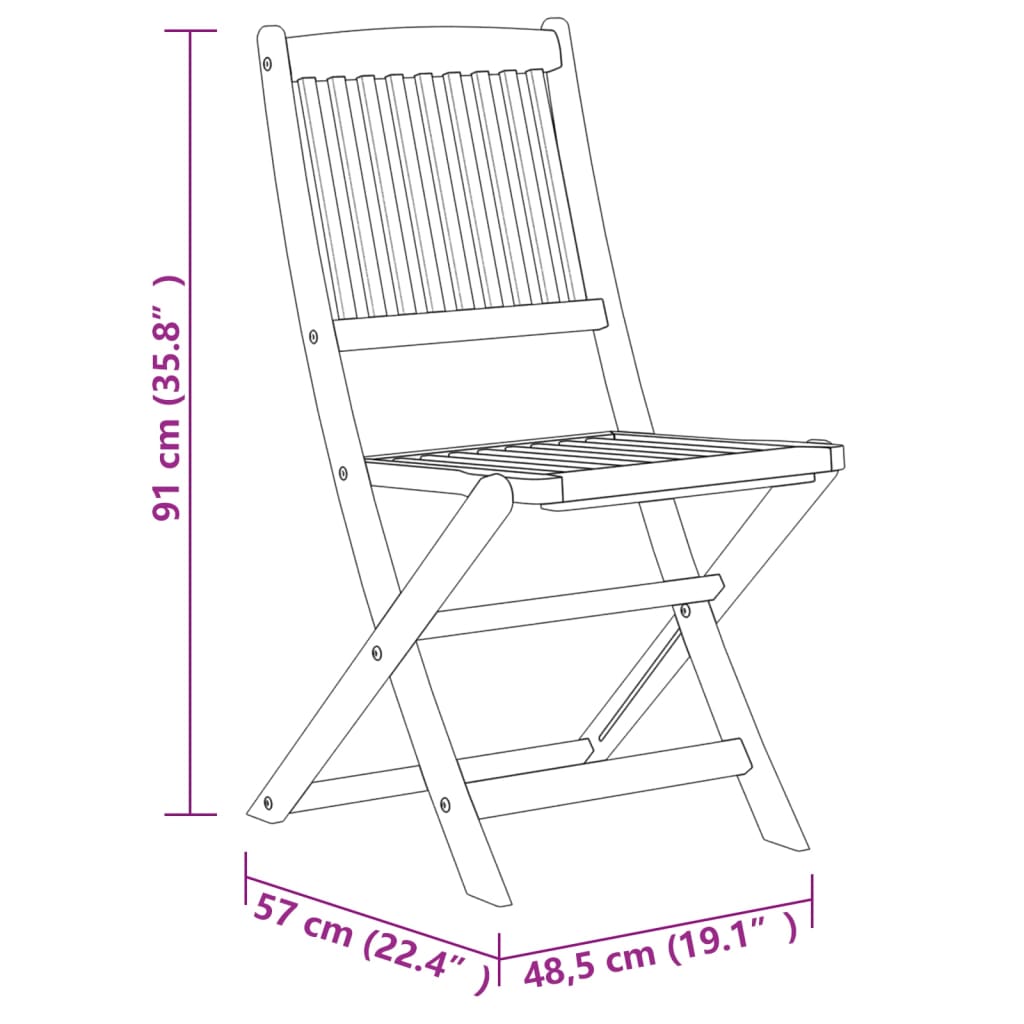 Set Mobili da Pranzo da Giardino 7 pz Legno Massello di Acacia | homemem39