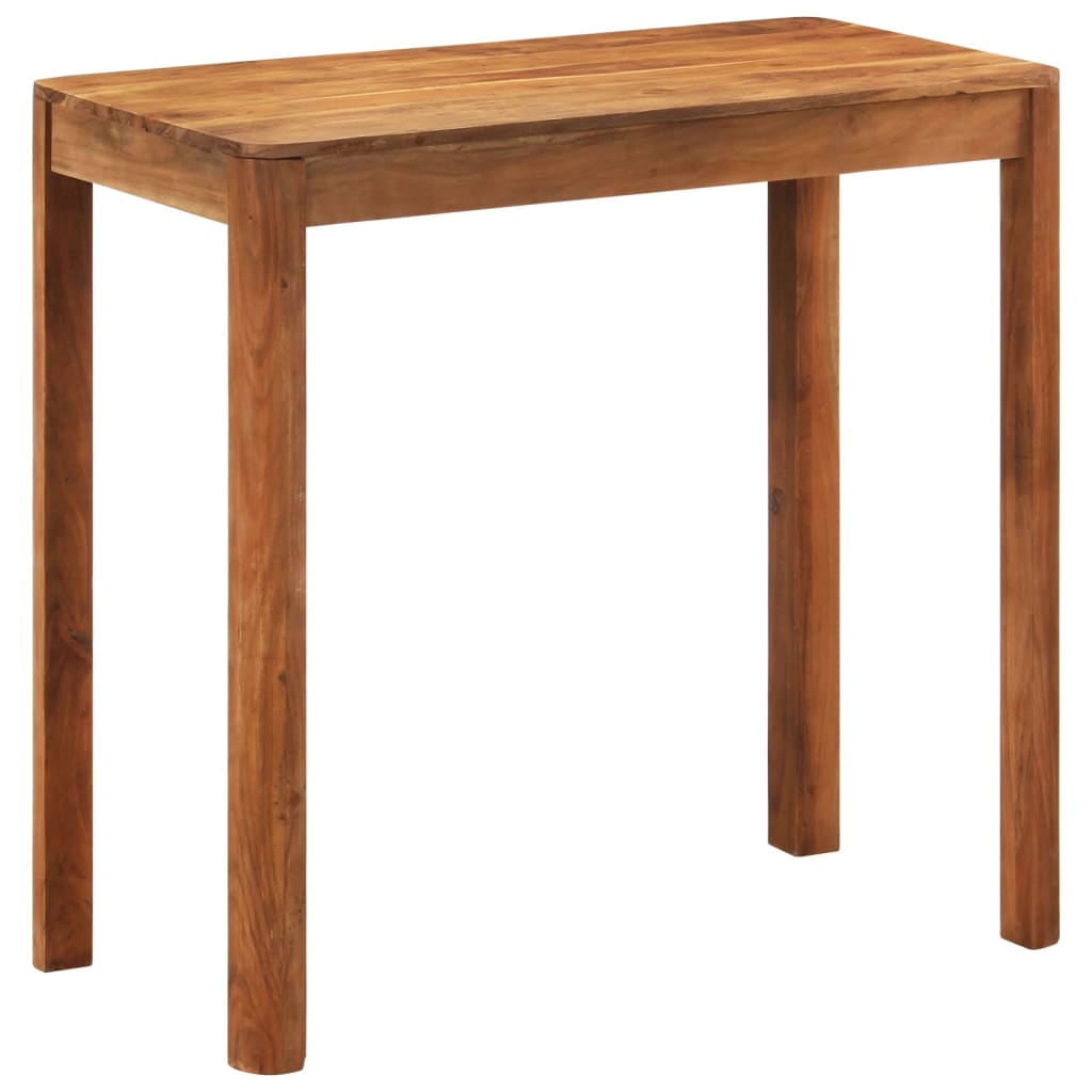 Tavolo da Bar in Legno Acacia con Finitura Ambra 110x55x106 cm