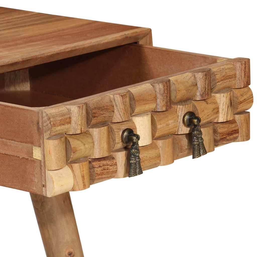 Scrivania 110x50x76 cm in Legno Massello di Acacia