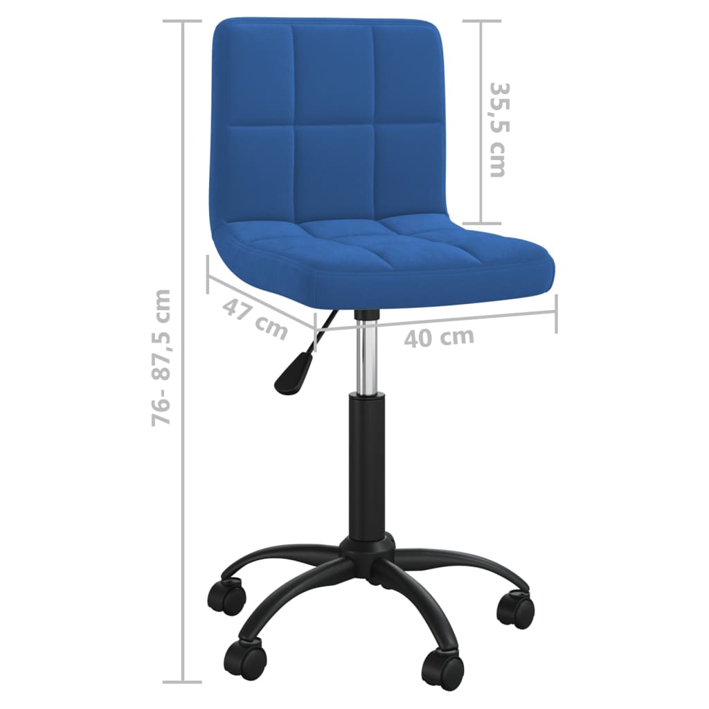 Sedia da Pranzo Girevole Blu in Velluto | homemem39