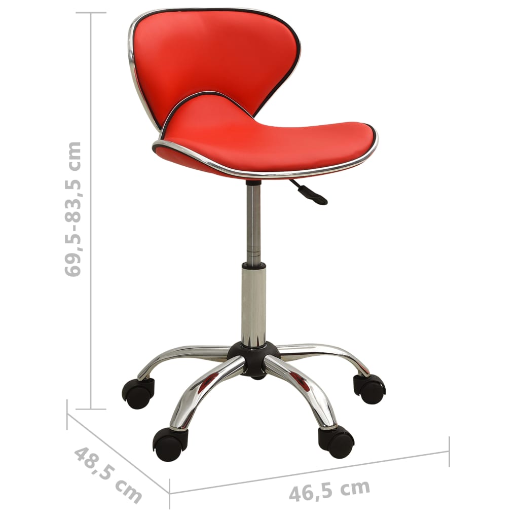 Sedia da Ufficio Rossa in Similpelle | homemem39
