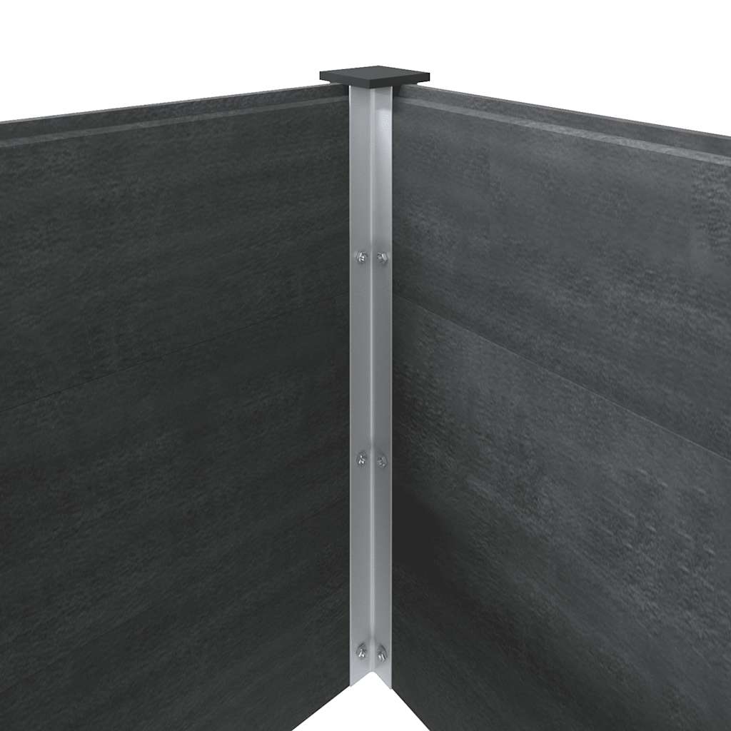 Fioriera Rialzata da Giardino 200x50x91 cm in WPC Grigio