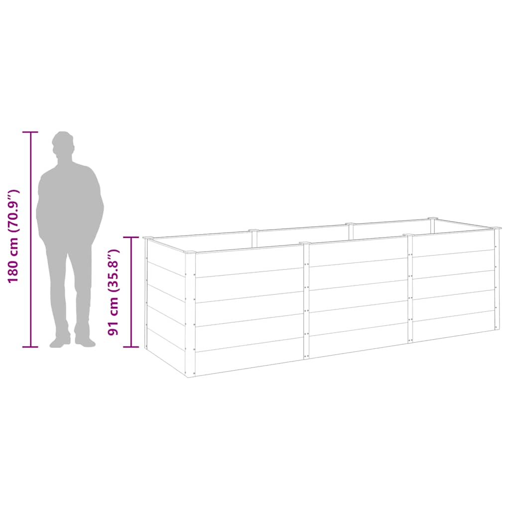 Fioriera Rialzata da Giardino 300x100x91 cm in WPC Grigio | homemem39