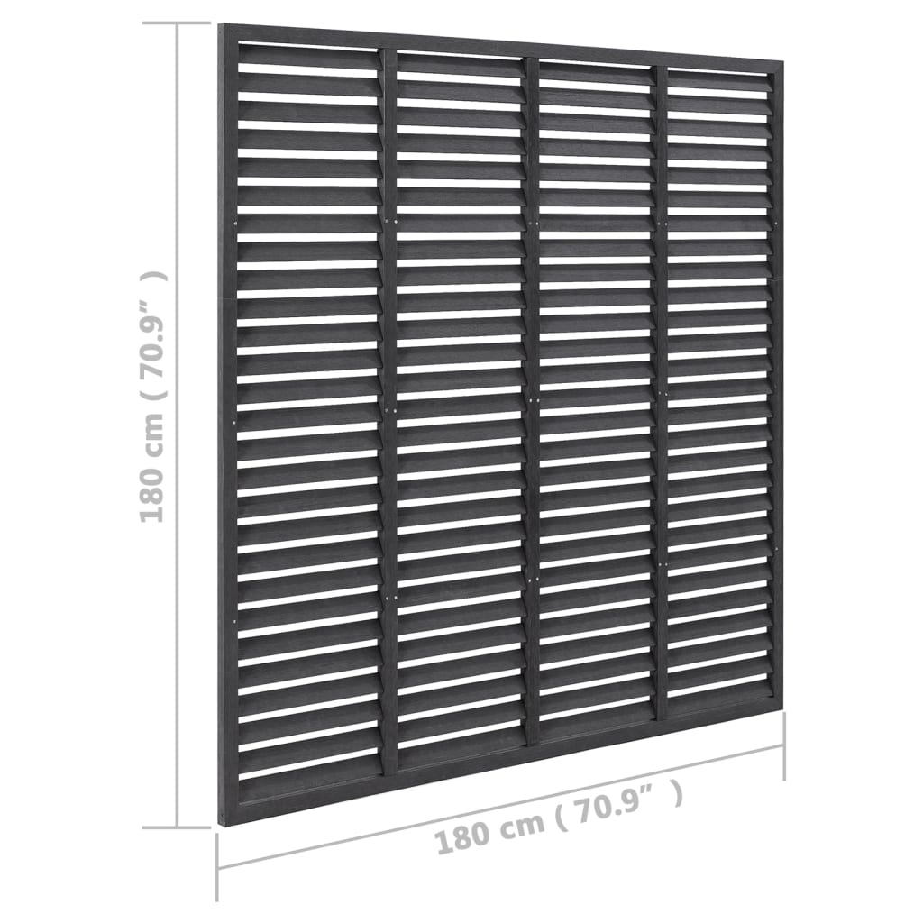 Recinzione a Persiana in WPC 180x180 cm Grigia | homemem39