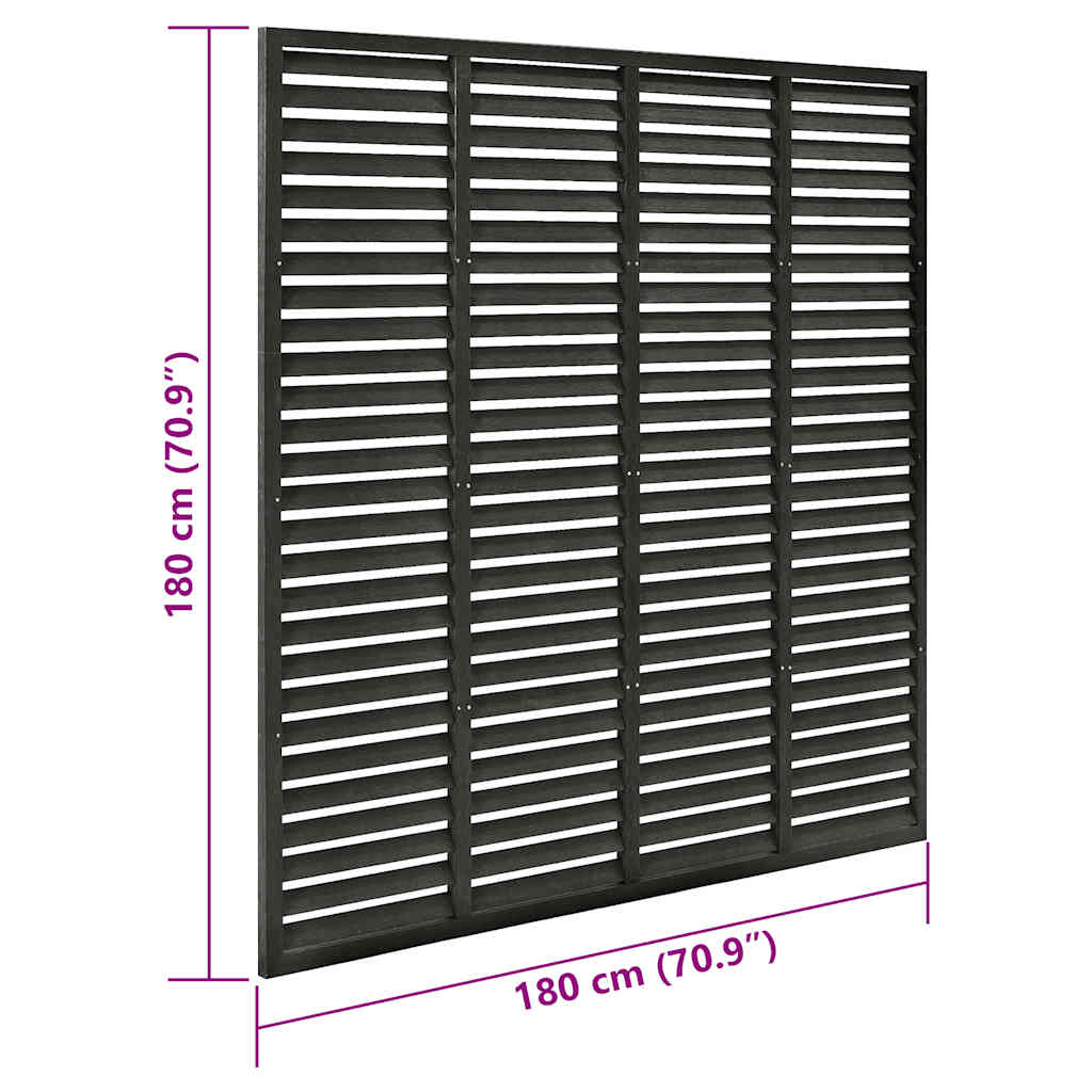 Recinzione a Persiana in WPC 180x180 cm Grigio Scuro | homemem39