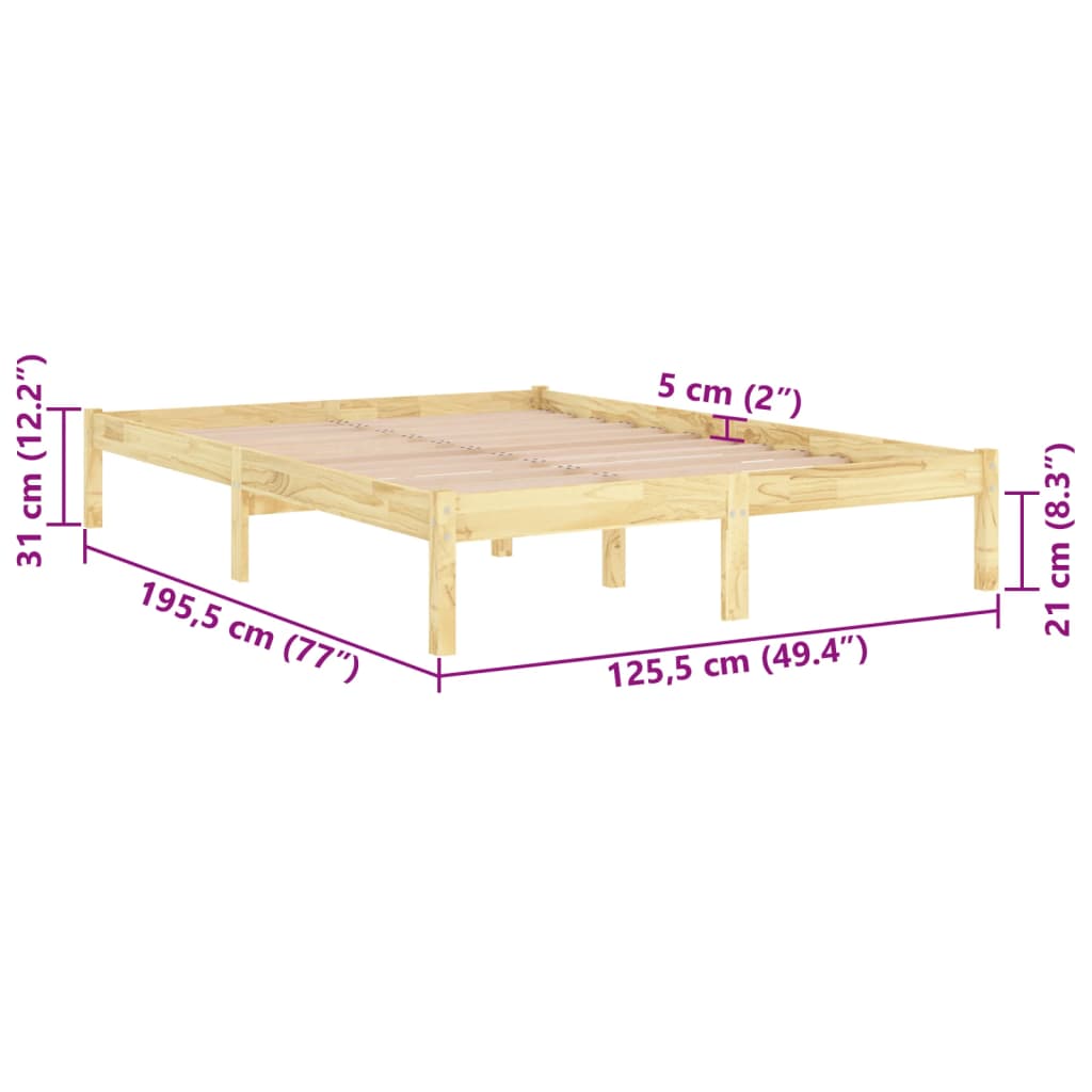 Giroletto in Legno Massello 120x190 cm Small Double | homemem39