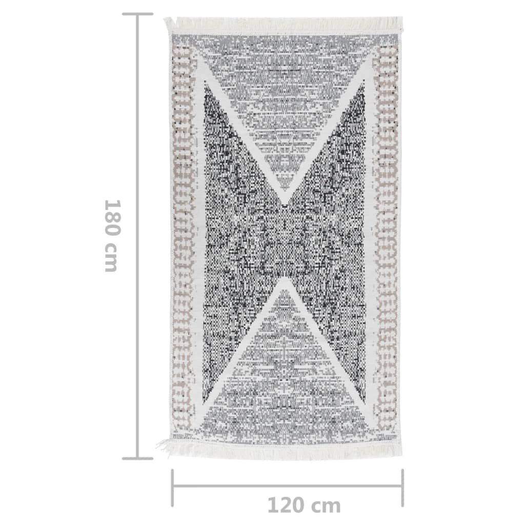 Tappeto Nero e Grigio 120x180 cm in Cotone | homemem39
