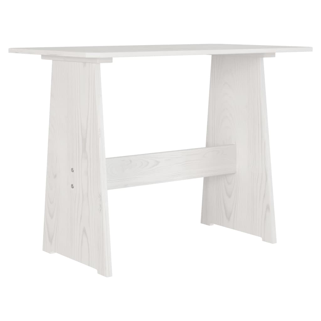 Set da Pranzo 3 pz REINE Bianco in Legno Massello di Pino - homemem39
