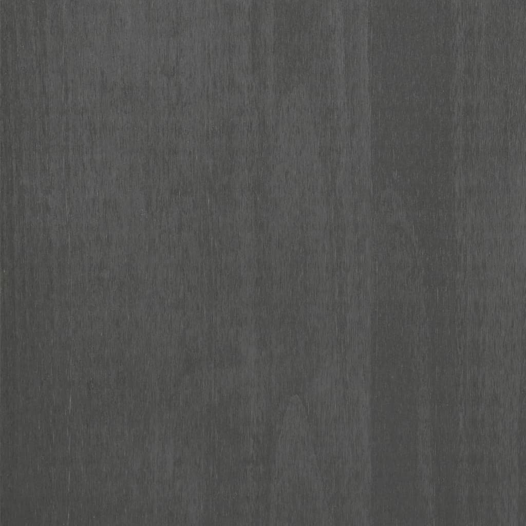 Credenza HAMAR Grigio Scuro 113x40x80 cm Legno Massello di Pino