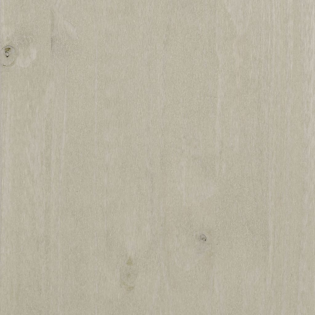Tavolino HAMAR Bianco 100x55x35 cm in Legno Massello di Pino | homemem39