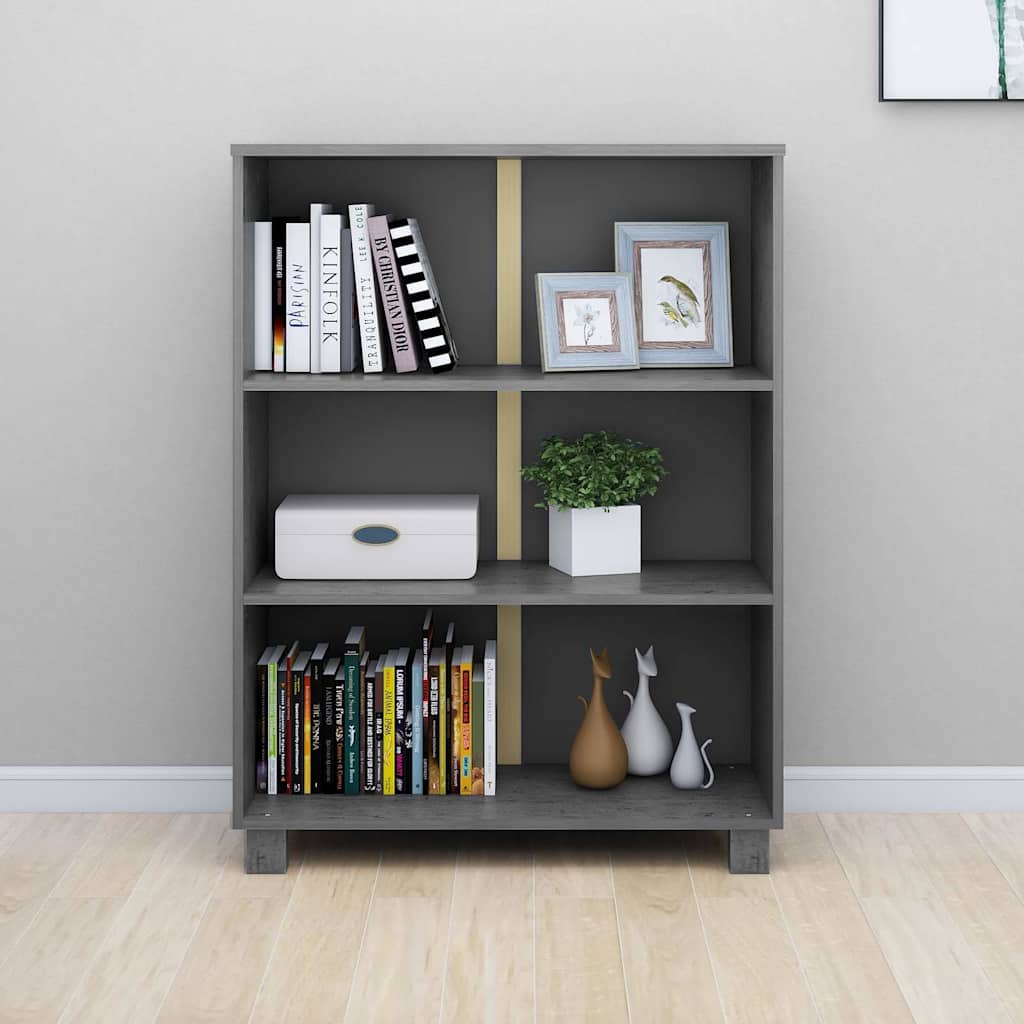 Libreria HAMAR 85x35x112cm Legno Massello di Pino