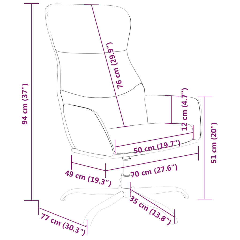Sedia Relax Grigio Chiaro in Tessuto | homemem39