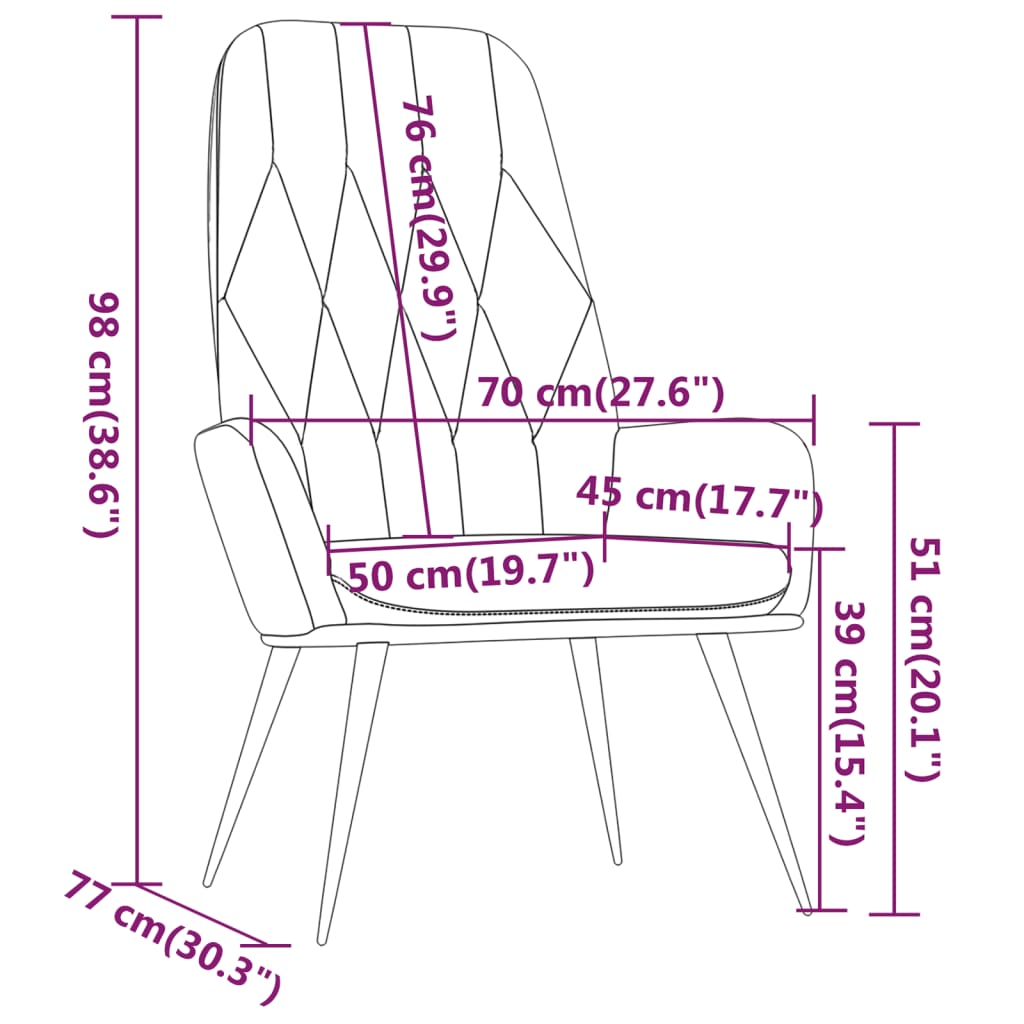 Sedia Relax Grigio Scuro in Velluto | homemem39