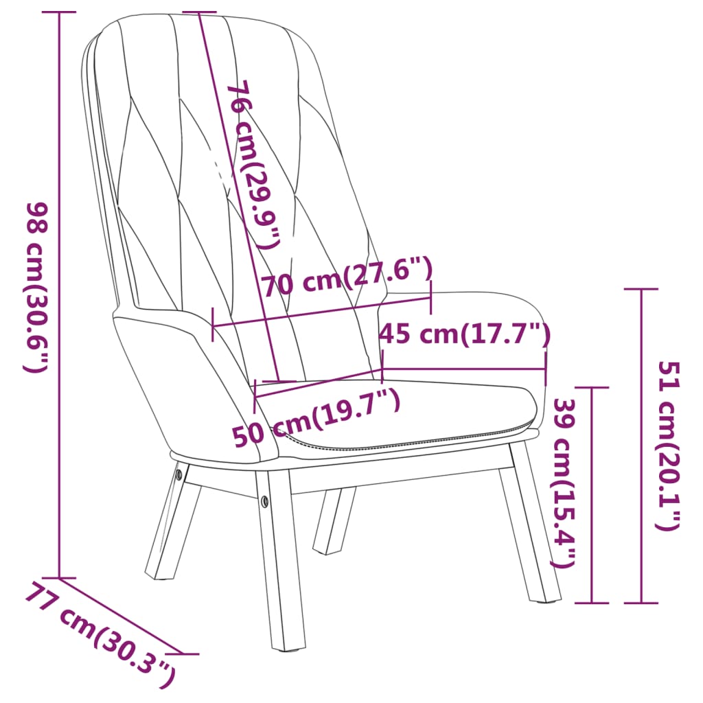 Sedia Relax Grigio Scuro in Velluto | homemem39