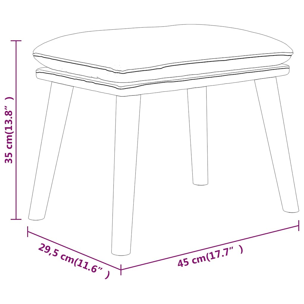 Poggiapiedi Marrone 45x29,5x35 cm in Tessuto | homemem39