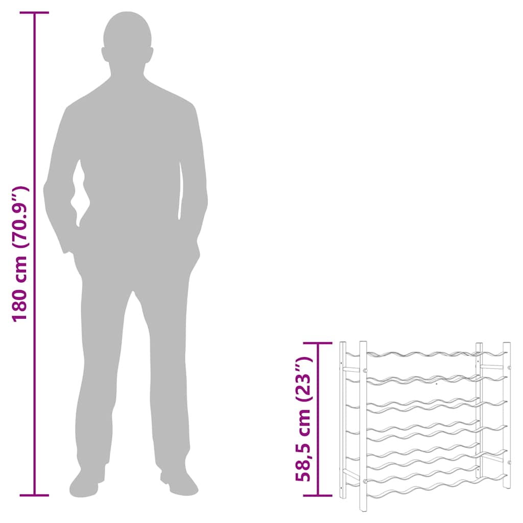 Portabottiglie per 36 Bottiglie Metallo Bianco