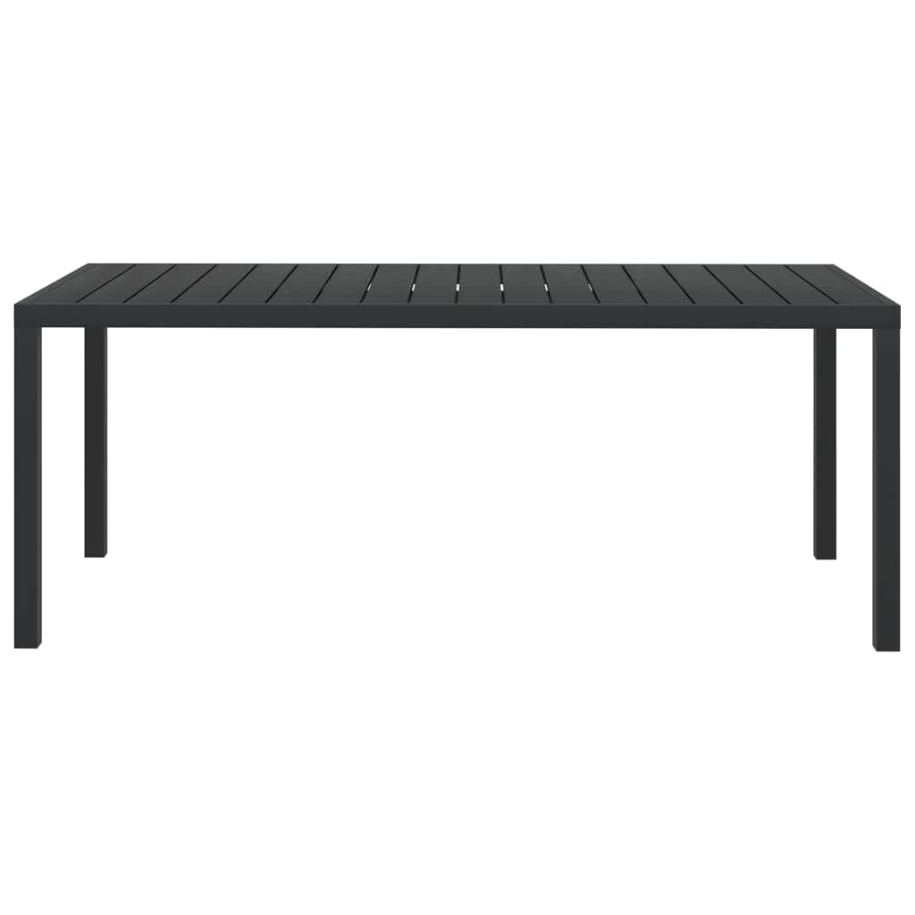 Set da Pranzo per Giardino 7 pz con Cuscini Polyrattan Nero - homemem39