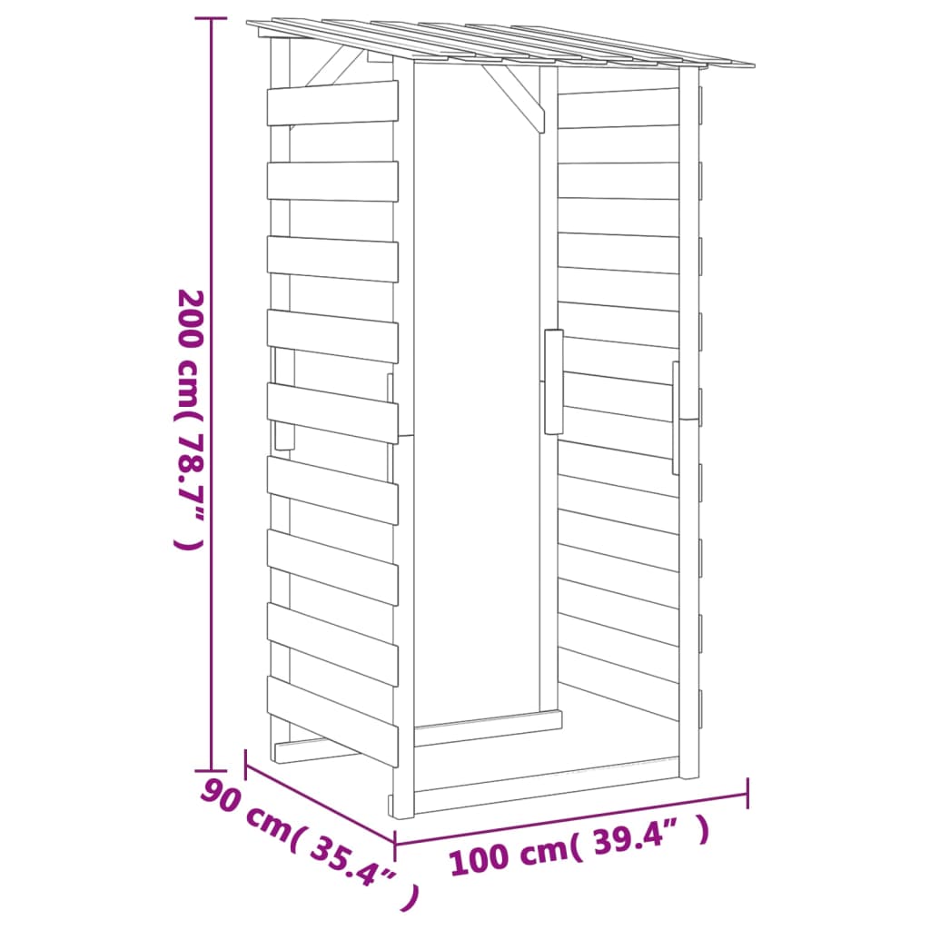 Pergole con Tetto 2 pz 100x90x200 cm Legno di Pino Impregnato | homemem39