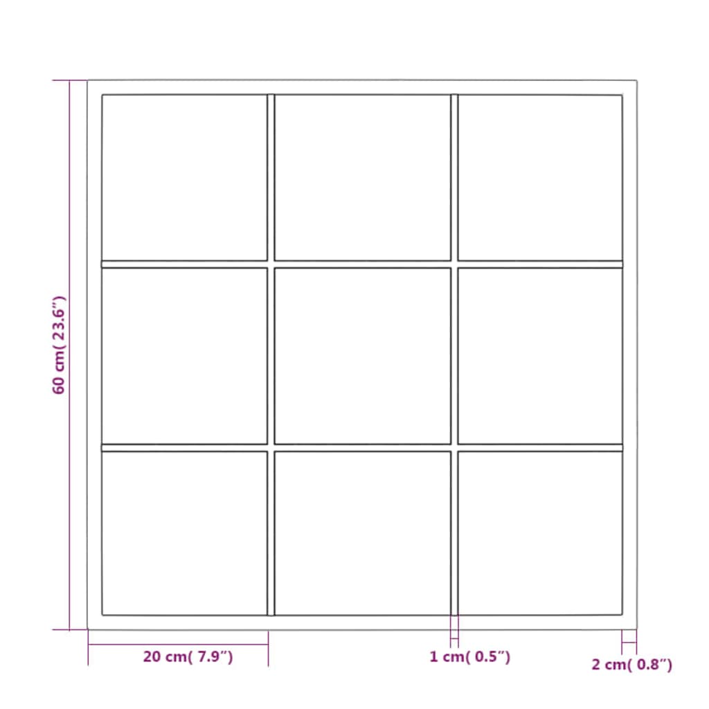 Specchio da Parete Nero 60x60 cm in Metallo | homemem39
