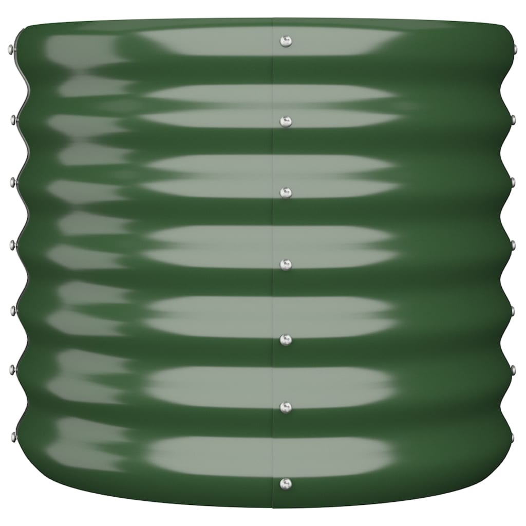 Vaso da Giardino Acciaio Zincato 40x40x36 cm Verde | homemem39