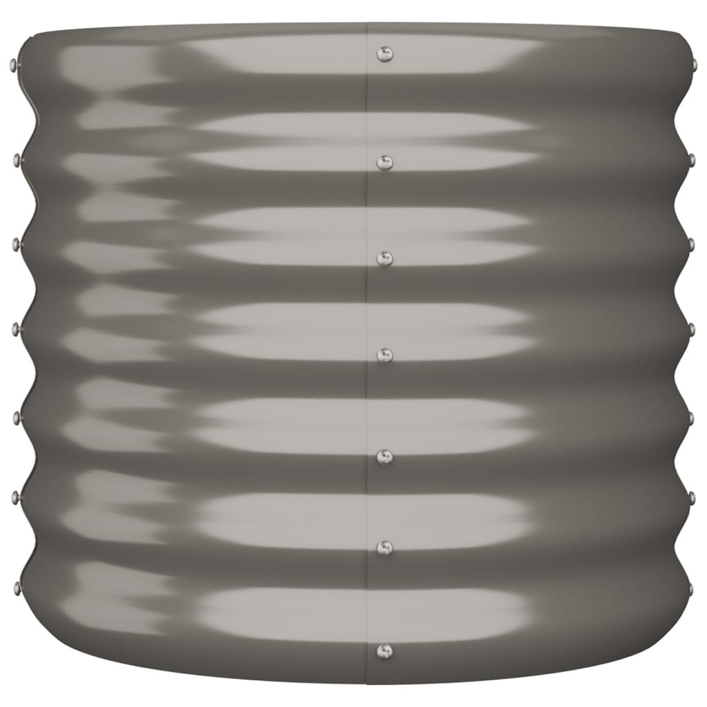 Vaso da Giardino Acciaio Verniciato a Polvere 40x40x36cm Grigio - homemem39