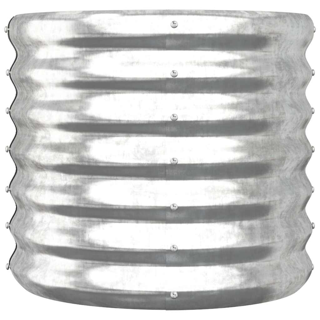 Vaso Giardino Acciaio Zincato 40x40x36 cm Argento | homemem39