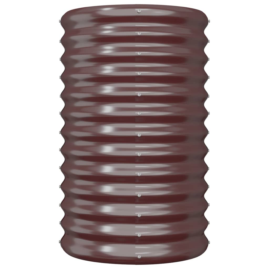 Vaso Giardino Acciaio Zincato 40x40x68 cm Marrone | homemem39
