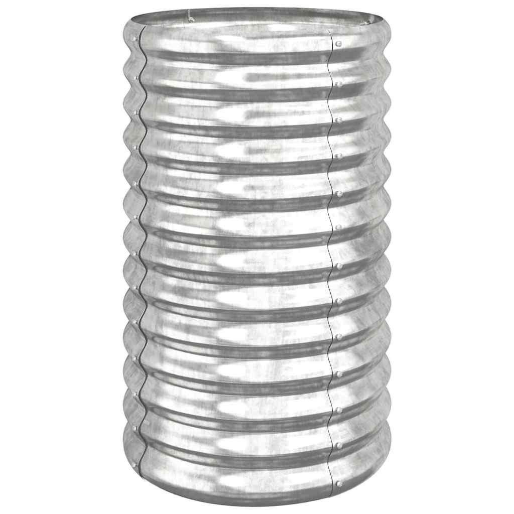 Vaso Giardino Acciaio Zincato 40x40x68 cm Argento | homemem39