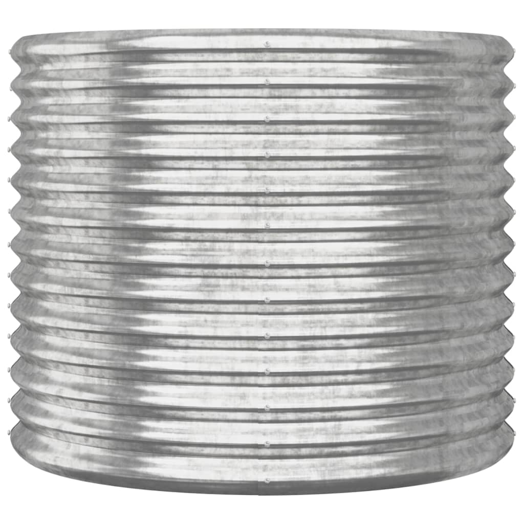 Vaso Giardino Acciaio Zincato 80x80x68 cm Argento