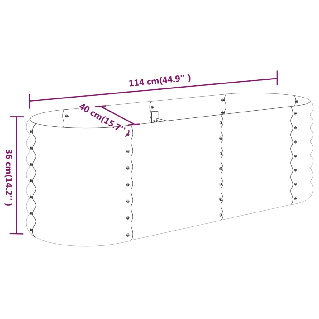 Letto Giardino Acciaio Zincato 114x40x36cm Argento | homemem39