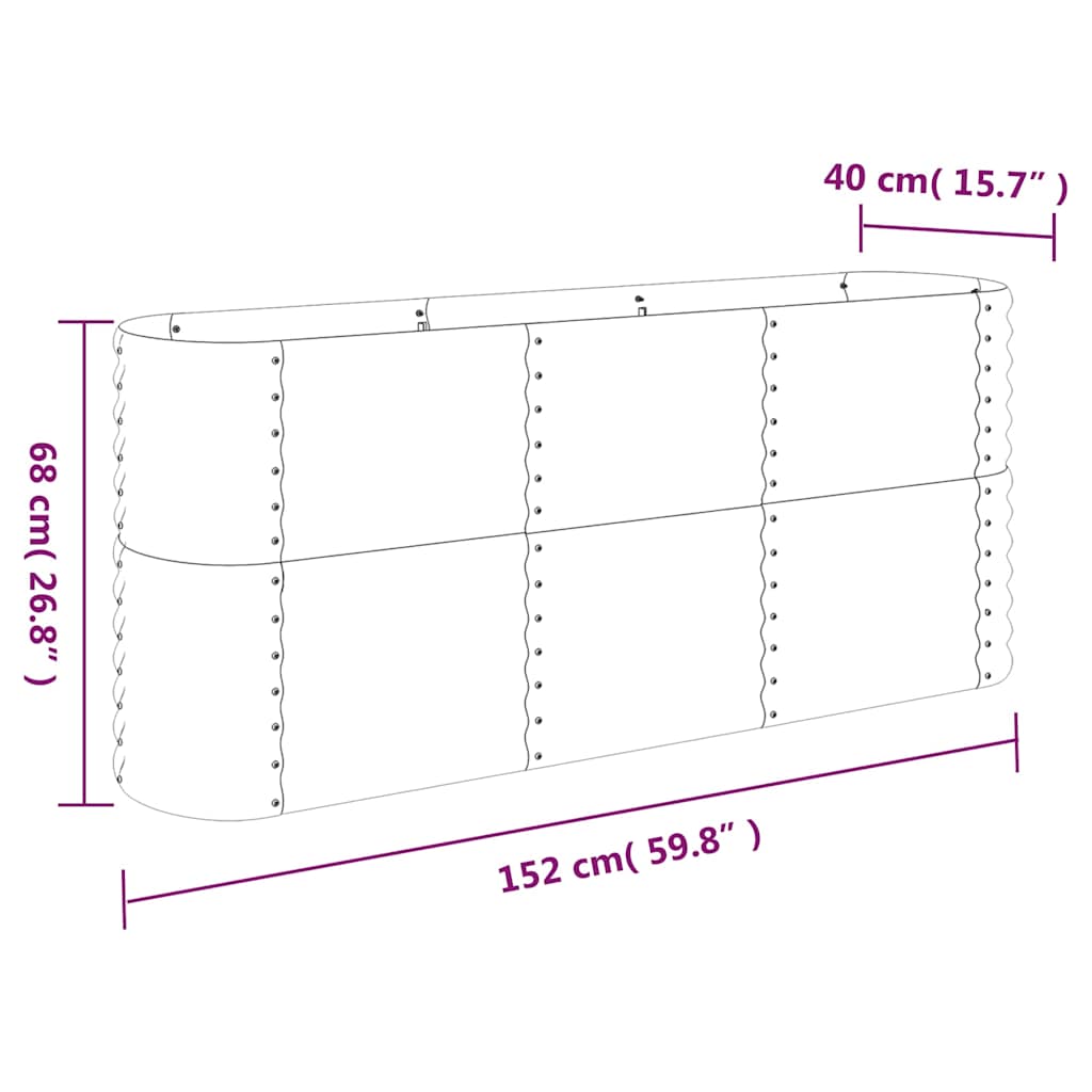 Letto Giardino Acciaio Zincato 152x40x68cm Argento | homemem39