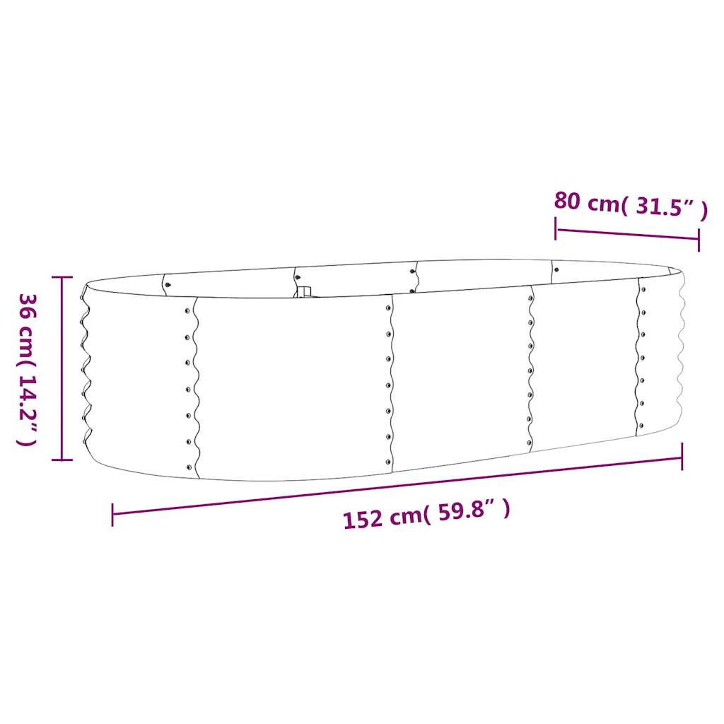 Letto Giardino Acciaio Zincato 152x80x36 cm Grigio | homemem39