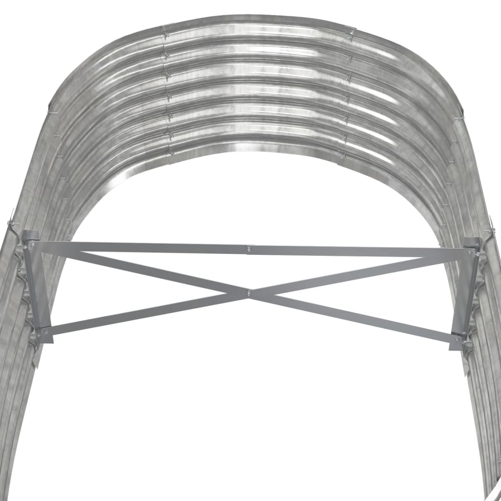 Letto Giardino Acciaio Zincato 152x80x36cm Argento | homemem39