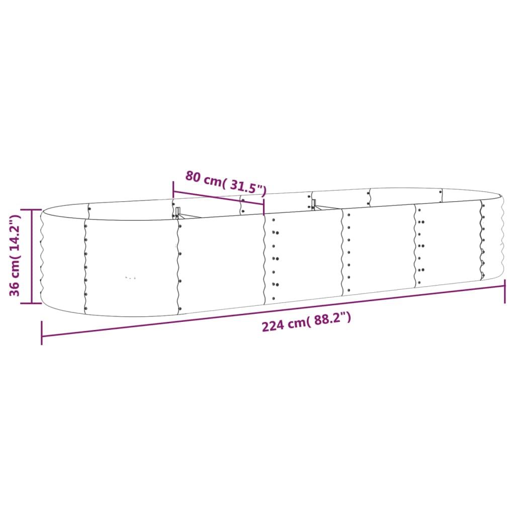 Letto Giardino Acciaio Zincato 224x80x36cm Argento | homemem39