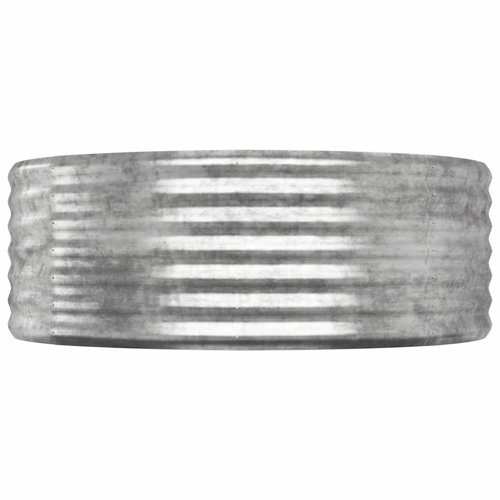 Letto Giardino Acciaio Zincato 100x100x36 cm Argento | homemem39