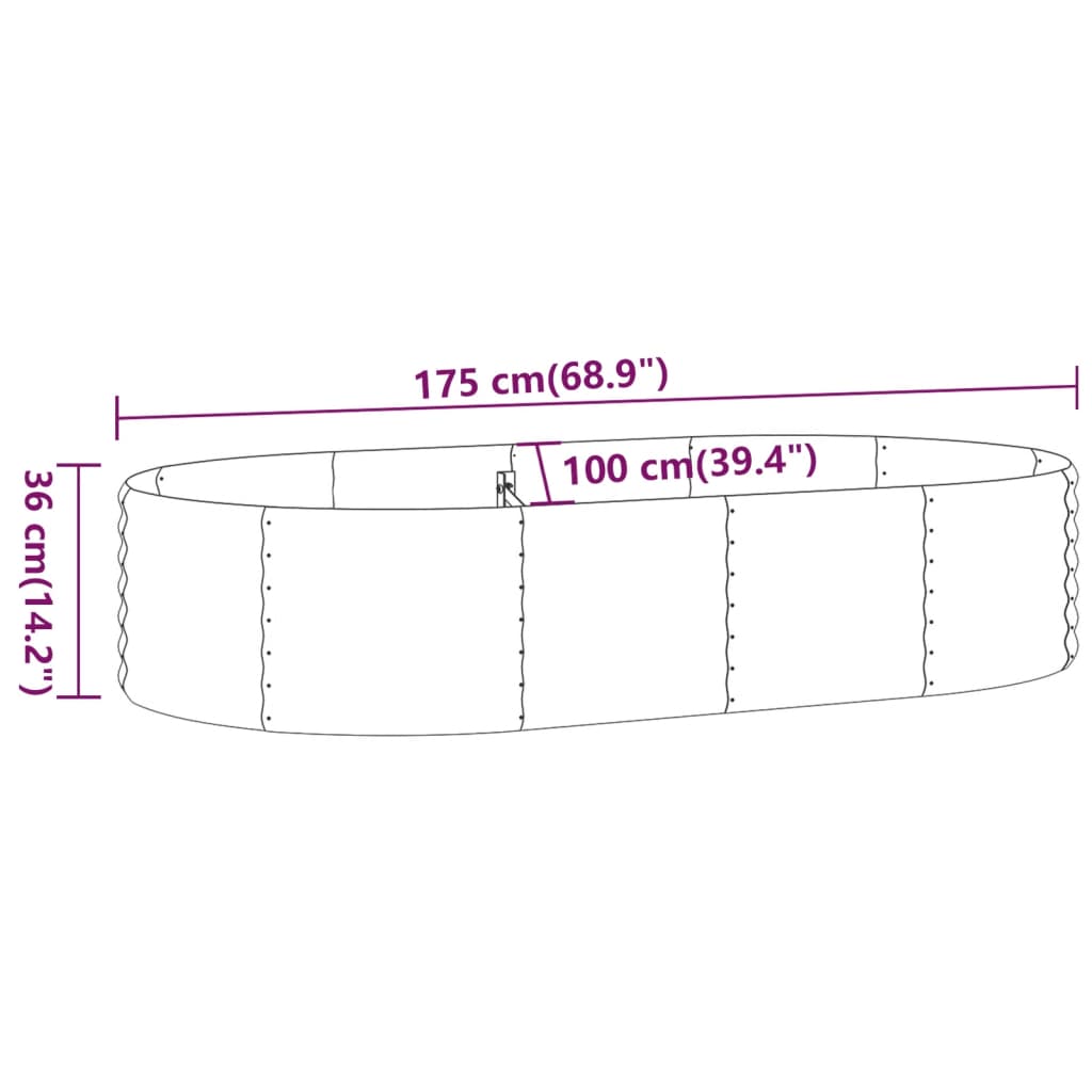 Letto Giardino Acciaio Zincato 175x100x36cm Argento | homemem39