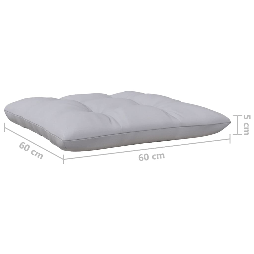 Set Divani da Giardino 8 pz con Cuscini Grigi Massello di Pino | homemem39